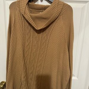 Kim Rogers Camel Cowl Neck Sweater